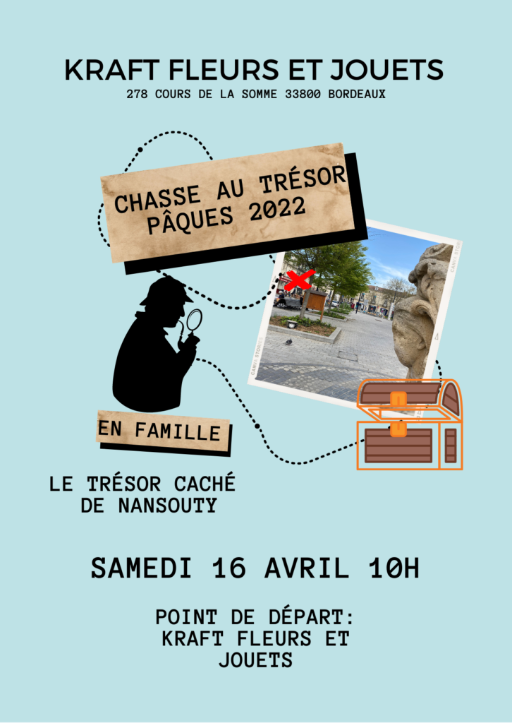Chasse au trésor à Bordeaux Nansouty le Samedi 16 avril 2022